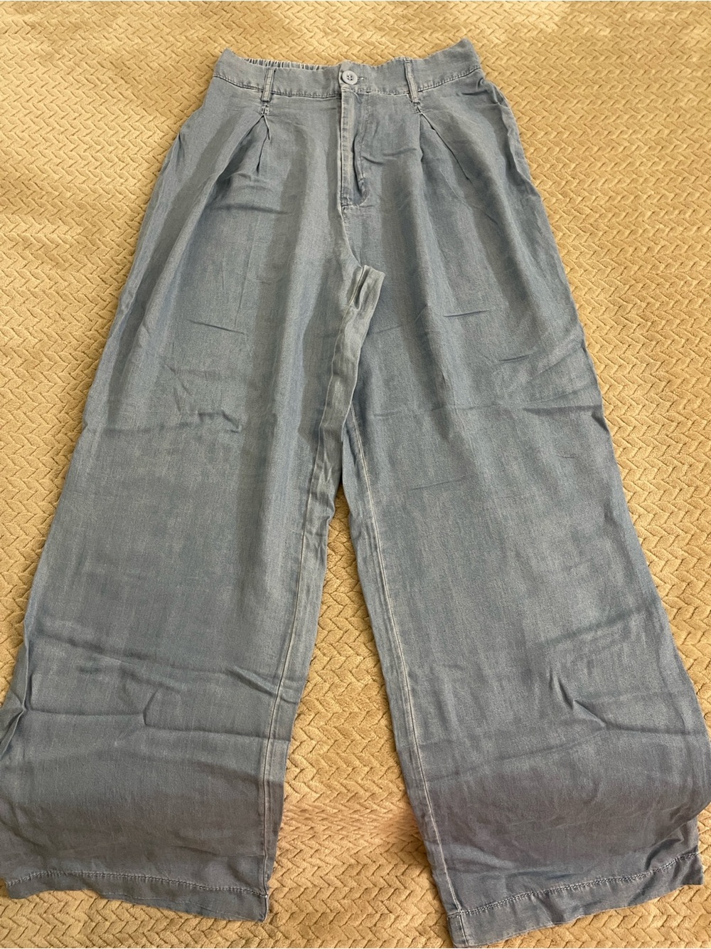 Women Wide-Leg Chinos in Light blue